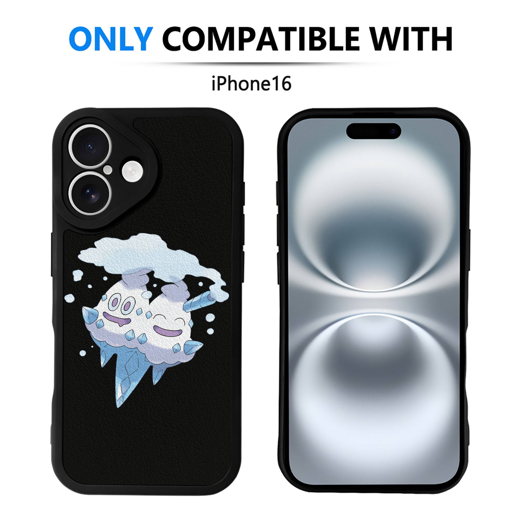 （画像用） ポケットモンスター Pokémon 【iPhone 16シリーズ対応】シリコンスマホケース（レザー調） 材質：シリコン